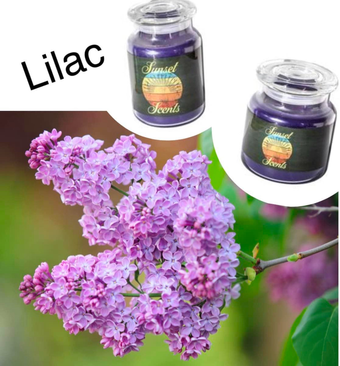 Lilac Candle-Labeled Jar
