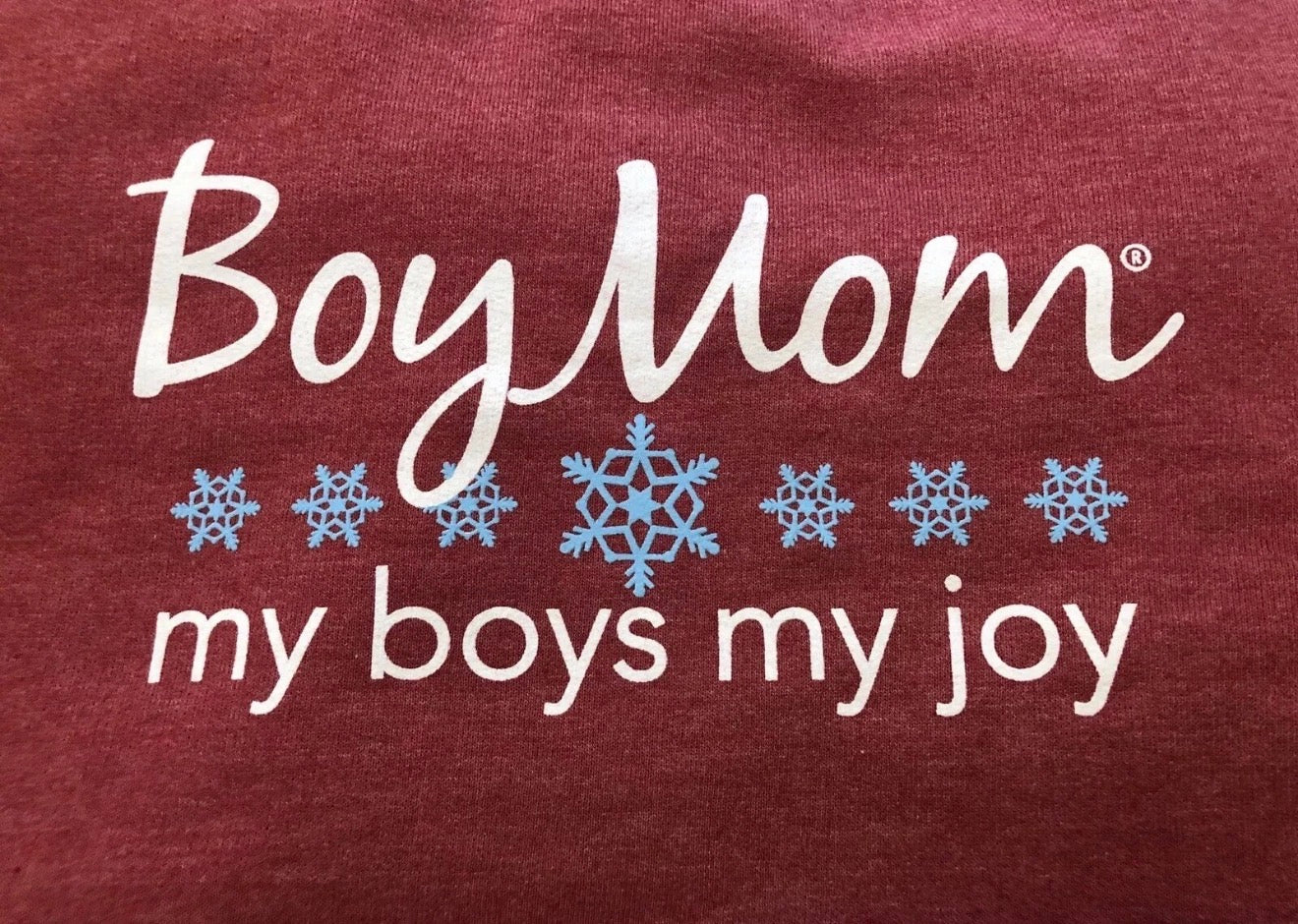 Ladies 2xl Boymom Snowflake Holiday Sweatshirt “My Boys My Joys”