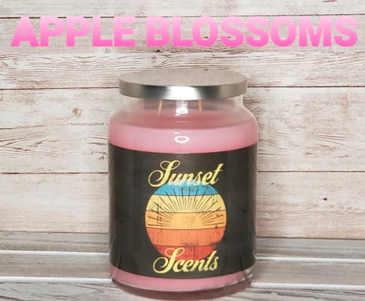 Apple Blossoms Labeled Jar Scented Candle