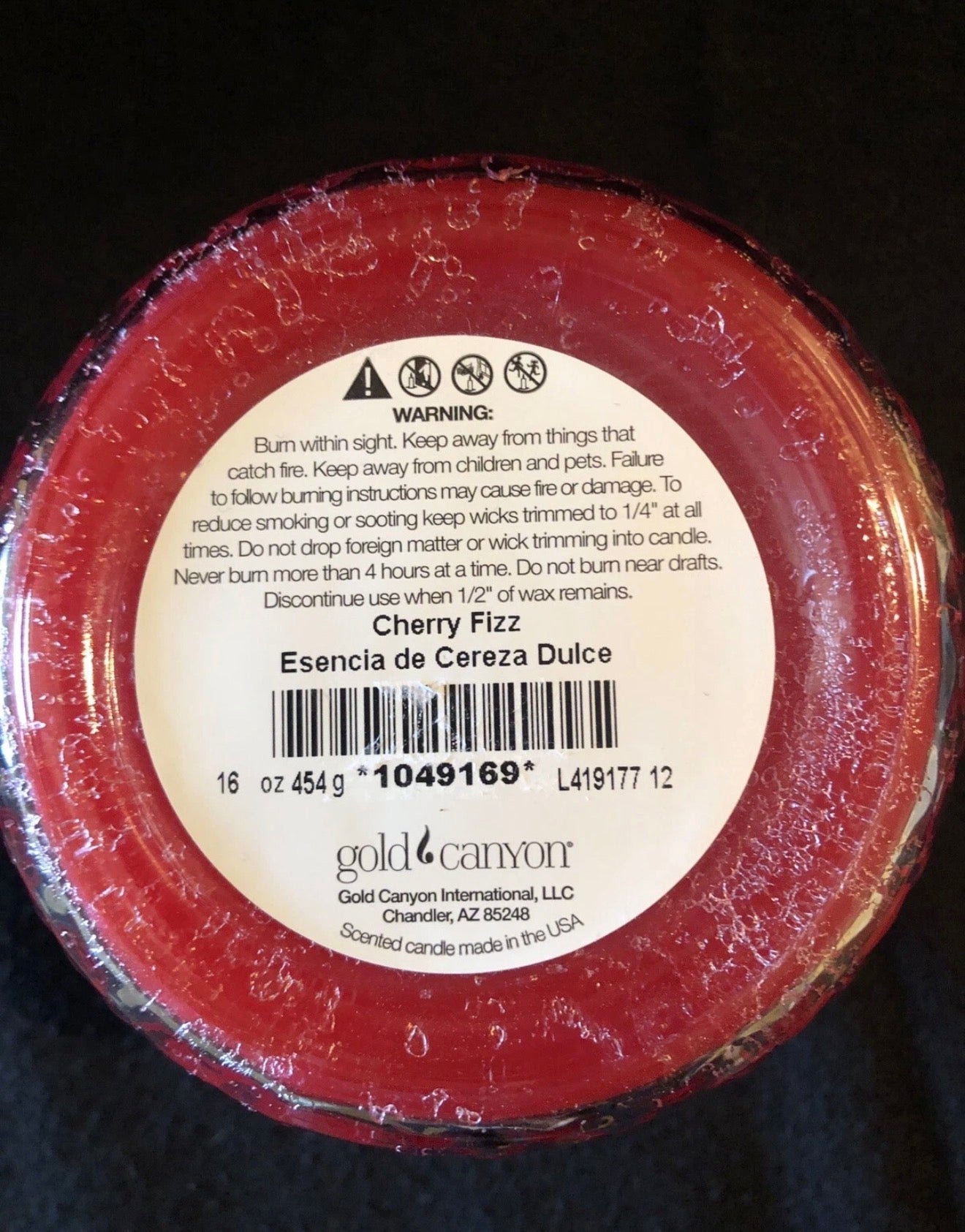 Cherry π Fizz-16 oz Original Gold Canyon Candle