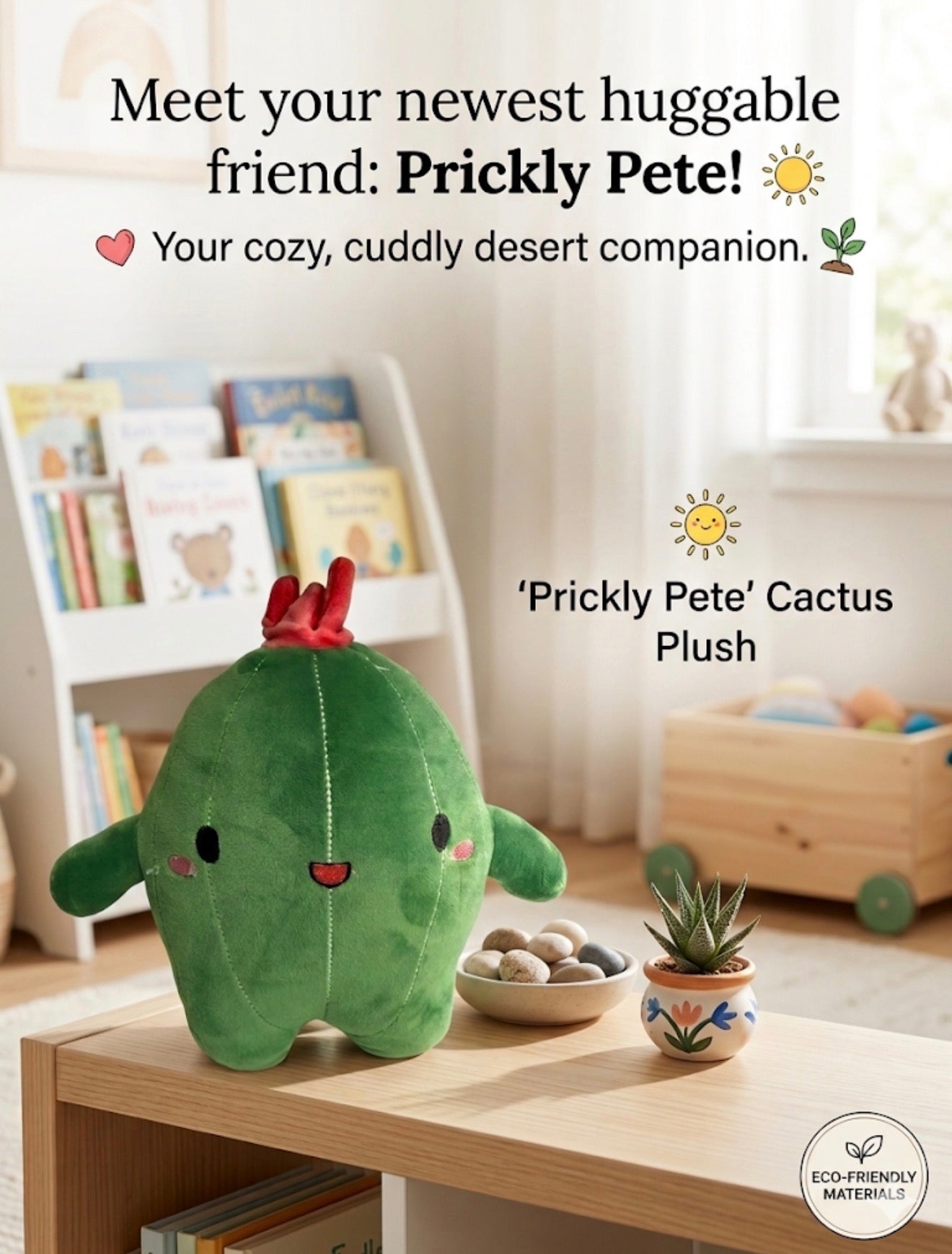 Prickly Pete Cactus Plush 6” x 8”