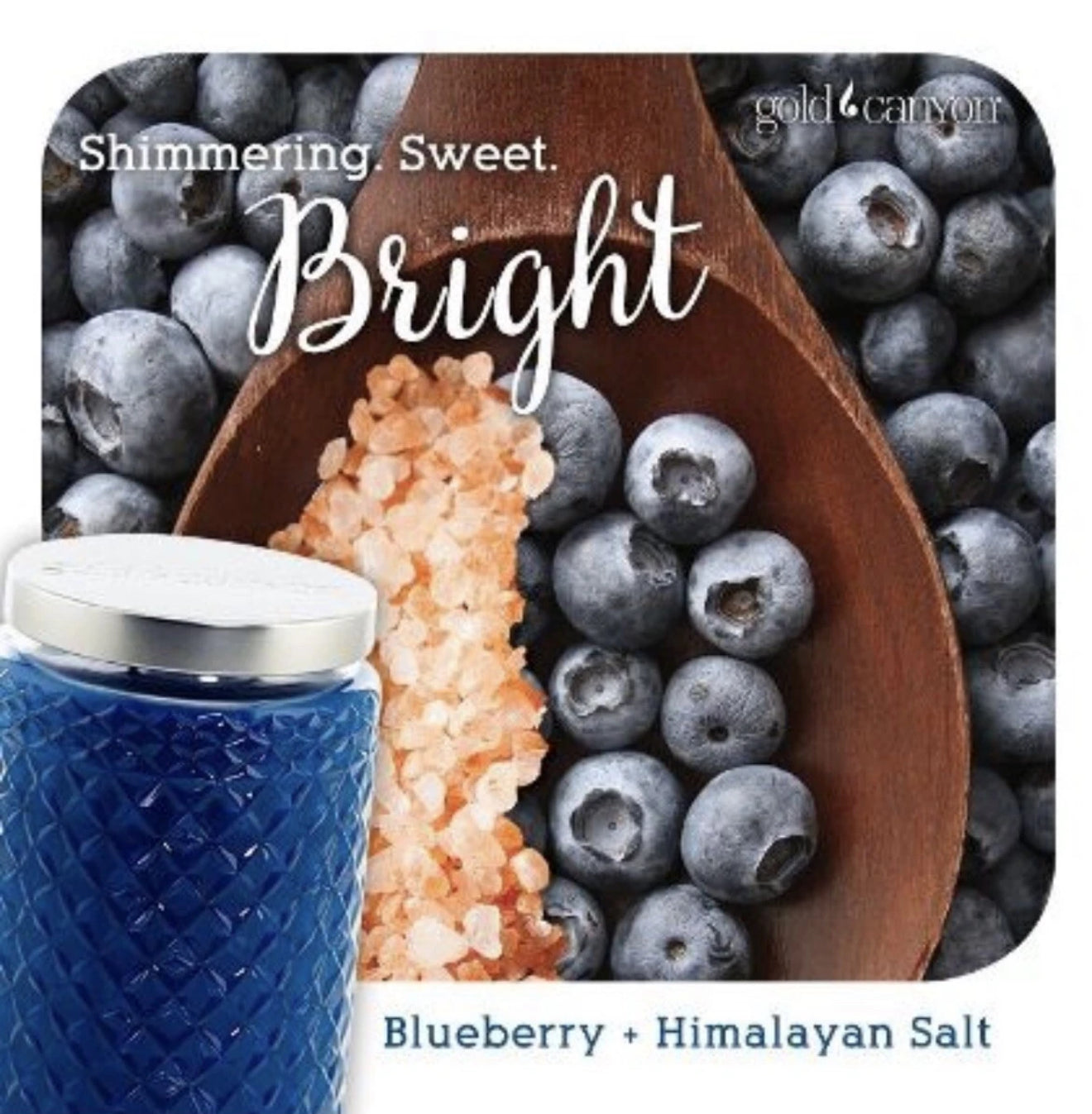 Blueberry 🫐Himalayan Salt Gold Canyon Candle