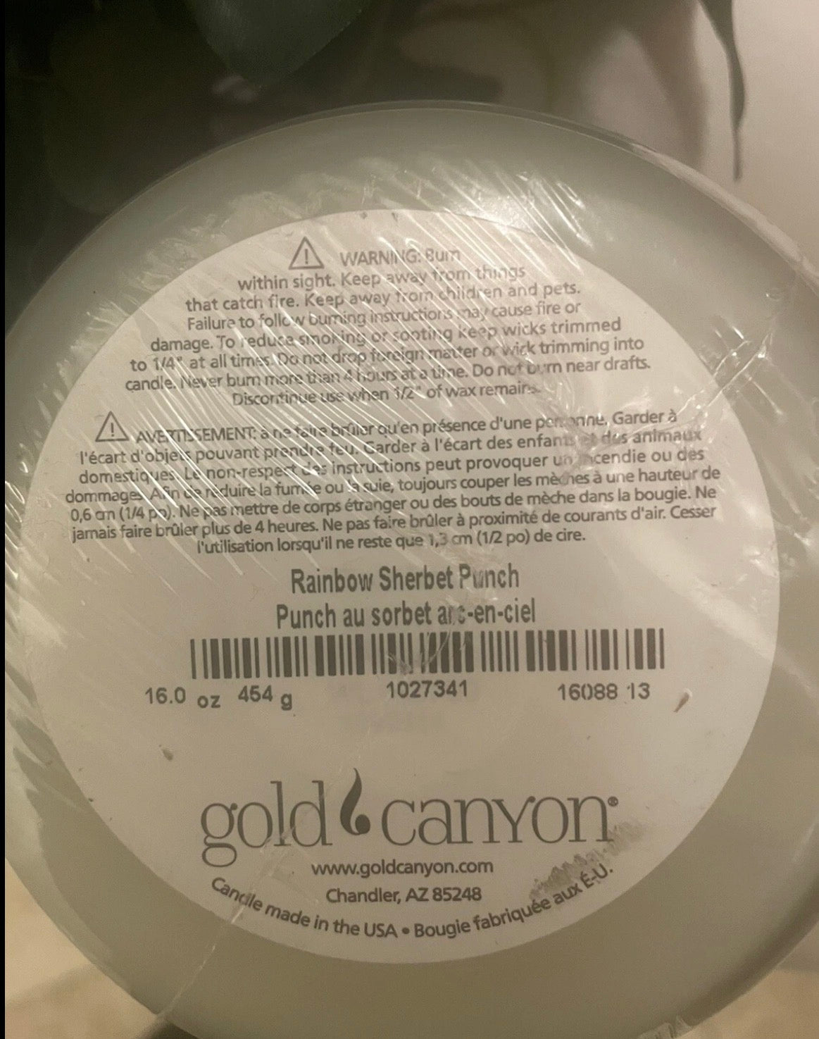 Rainbow ๐ Sherbet-16 oz Original Gold Canyon Candle