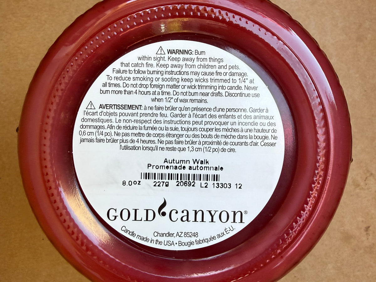 Autumn Walk~8oz Gold Canyon Candle