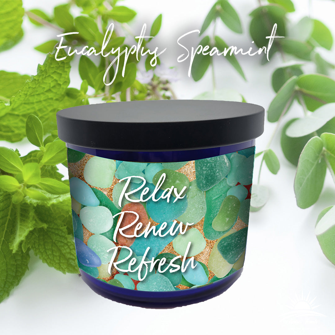 Eucalyptus Spearmint scented candle for a spa