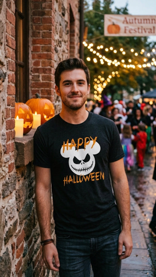 Disney Halloween Black Soft Stretch T-Shirt Unisex