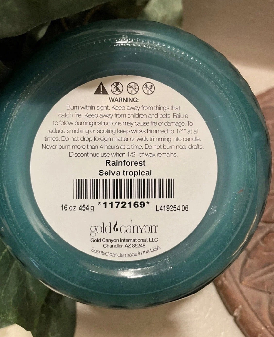 Rainforest 16oz Gold Canyon Candle