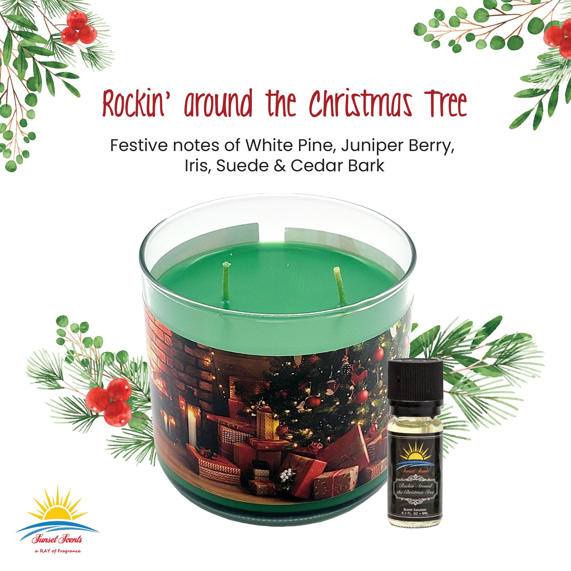 Rockin Around the Christmas Tree - Musical Memories Scented Candle 14oz