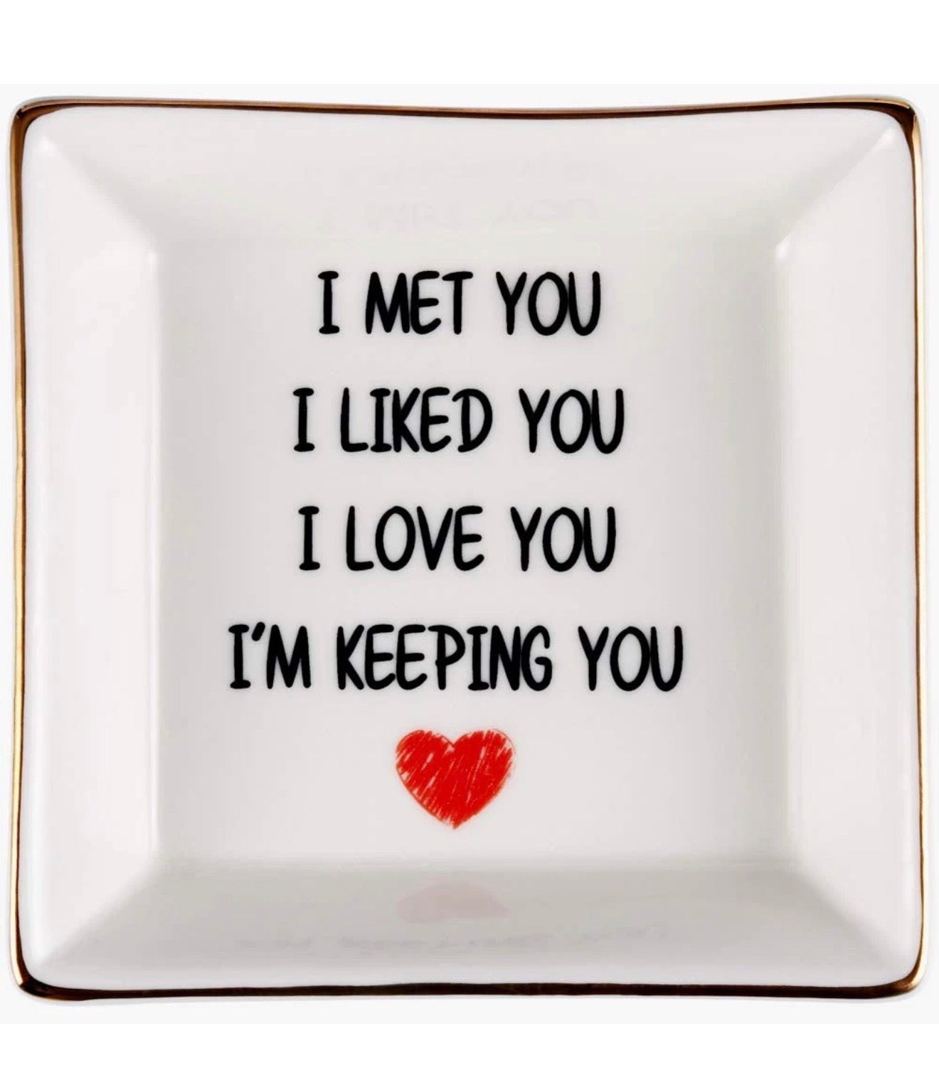 AREOK Best Gifts for Wife middle jewelry tray, I love you ring dish