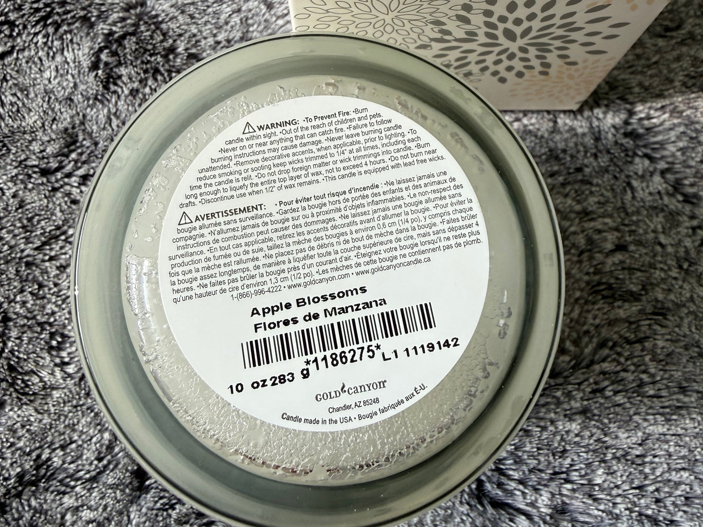 Gold Canyon Apple Blossoms Fancy Gift Jar 10oz Scented Candle