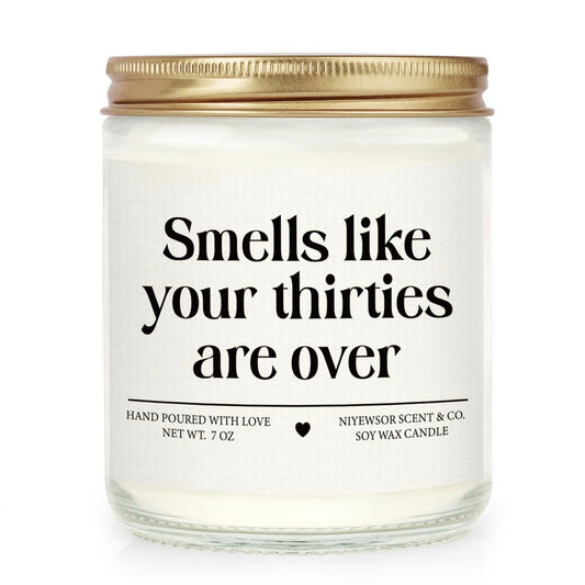 40th Birthday Gifts Women Men, Forty Birthday Candle, 1986 40th Birthday Decorations for Women Men, 40 Year Old Bday Gifts for Friend, Sister, Wife, Husband, Handmade, 7oz