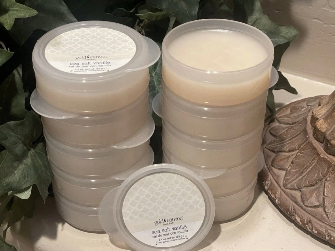 Original Gold Canyon Candles Sea Salt Vanilla Scent Pod Bundle-10 Pack