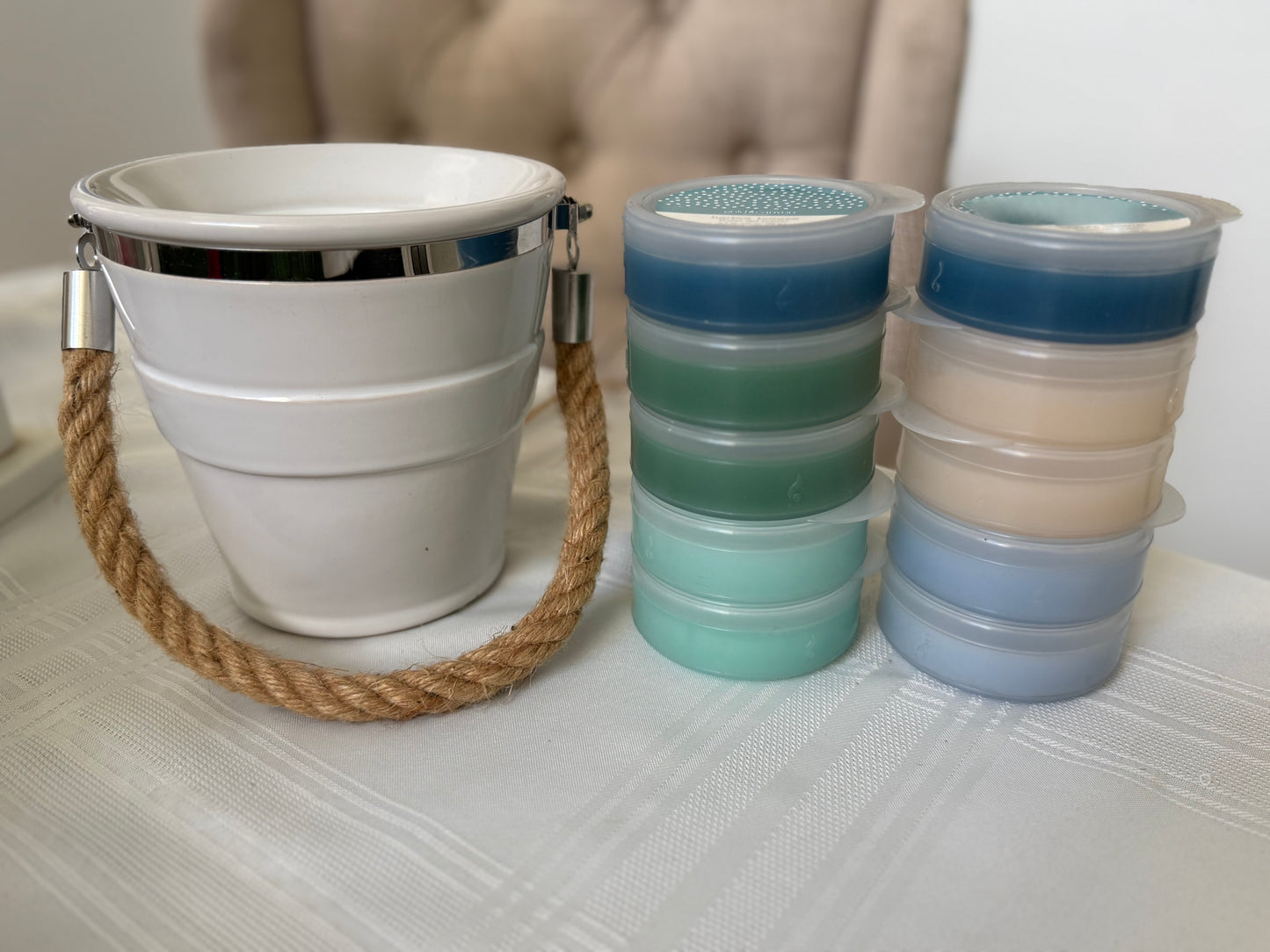 Gold Canyon Candle Beach 🏝️ Bucket Warmer Bundle Set