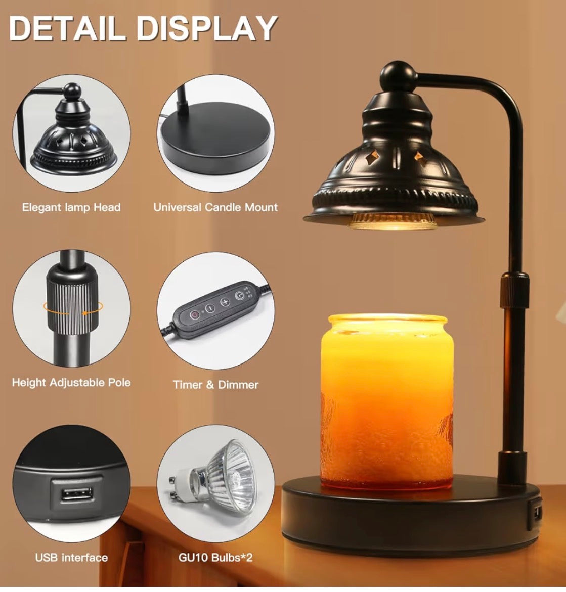 Candle Lamp Adjustable/Timer