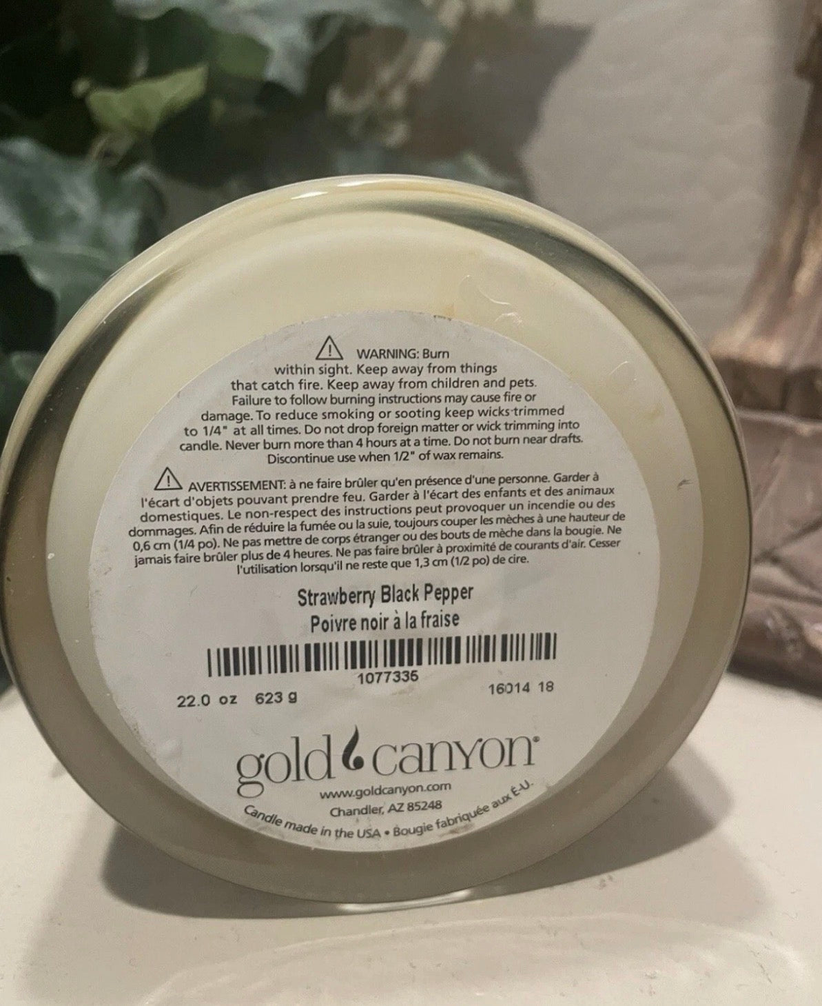 Gold Canyon Candles Strawberry & Black Pepper Candle. 22oz! New~Original GC