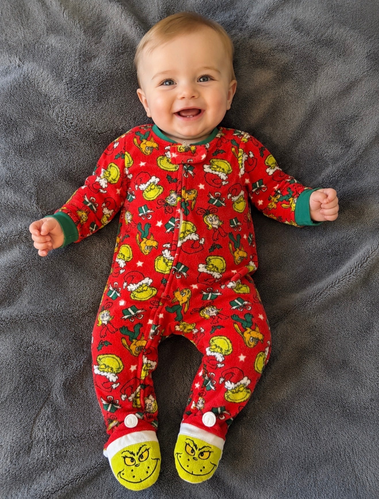 Merry Grinchmas Infant one piece Zipper sleeper-unisex 12 months