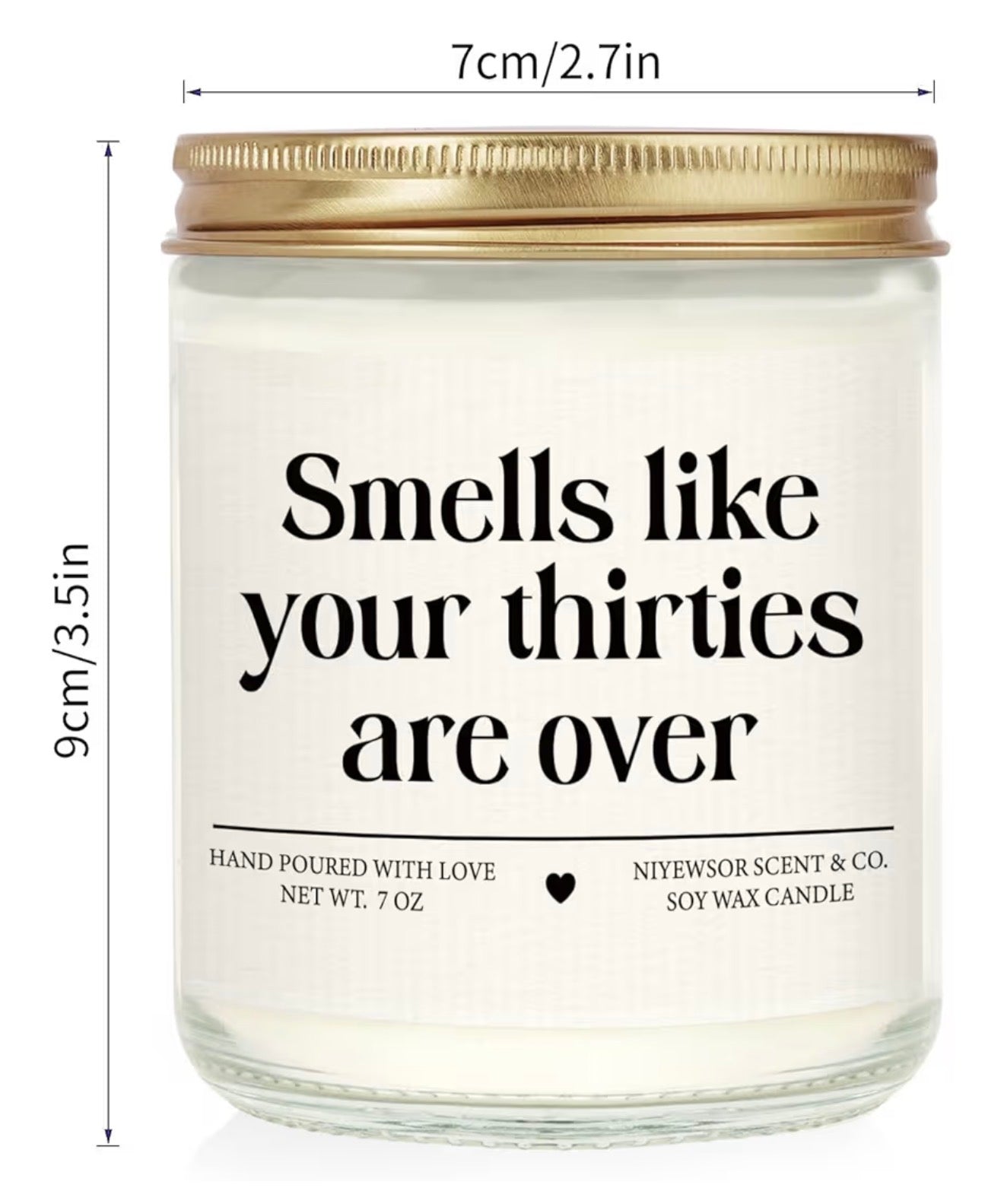 40th Birthday Gifts Women Men, Forty Birthday Candle, 1986 40th Birthday Decorations for Women Men, 40 Year Old Bday Gifts for Friend, Sister, Wife, Husband, Handmade, 7oz